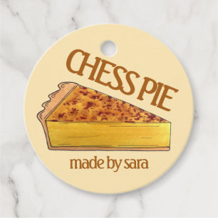 Étiquettes Cadeau Virginia Pie D'Échecs Dessert Sud Cuite Au Fil