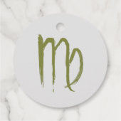 Étiquettes Cadeau VIRGO Zodiaque Bébé Shower Août Septembre  (Dos)