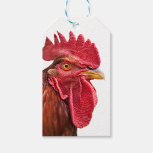 Étiquettes-cadeau Visage du Rooster