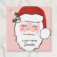 Visage Père Noël joyeux | Rose et rouge | De Père