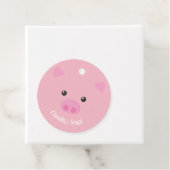 Étiquettes Cadeau Visage rose (En situation)