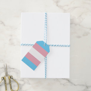 Étiquettes-cadeau Visibilité du drapeau de fierté transgenre de Slip
