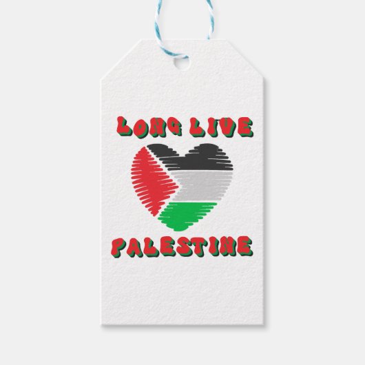 Étiquettes-cadeau Vive la Palestine (Devant)