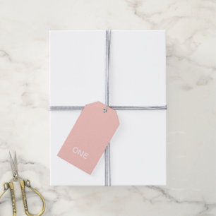 Étiquettes-cadeau Vive rose personnalisée avant et arrière bébé
