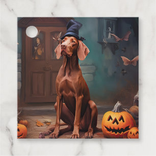 Étiquettes Cadeau Vizsla Potirons Halloween Effrayant