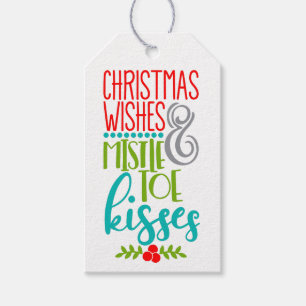Étiquettes-cadeau voeux de Noël Baisers de souris Balises-cadeaux p