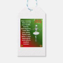 Vœux drôles de Noël pour un squelette pour femme
