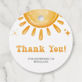 Étiquettes Cadeau Voici Le Baby shower Fils (Dos)