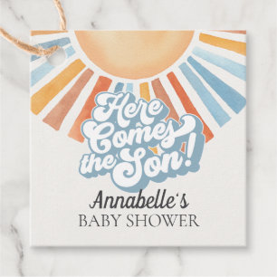 Étiquettes Cadeau Voici le fils Sunshine Boy Baby shower Favor