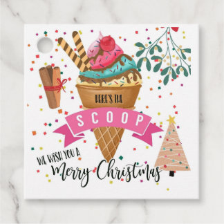 Étiquettes Cadeau voici le scoop que nous vous souhaitons un joyeux