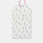 Étiquettes-cadeau Voiture de Noël et pins (Dos)