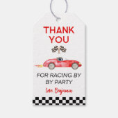 Étiquettes-cadeau Voiture Rouge moderne Anniversaire (Devant)