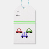 Étiquettes-cadeau Voitures de course (Devant)