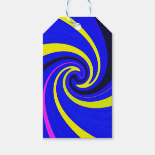 Étiquettes-cadeau Vortex bleu