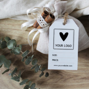 Étiquettes-cadeau Votre logo et code QR Prix des médias sociaux