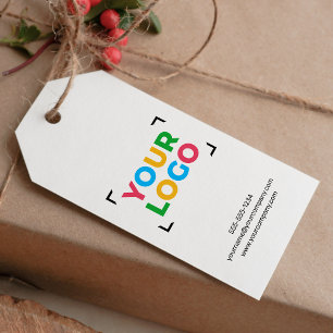 Étiquettes-cadeau Votre logo ici Informations de contact pour petite