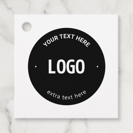 Étiquettes Cadeau Votre logo, image ou conception et texte modifiabl (Devant)