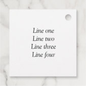 Étiquettes Cadeau Votre message ici ajoutez le nom de texte image mo (Dos)