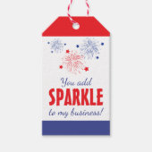 Étiquettes-cadeau Vous Ajoutez Sparkle À Mon Entreprise (Devant)