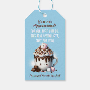 Étiquettes-cadeau Vous avez été assommé Cute Hot Cocoa Clip Art