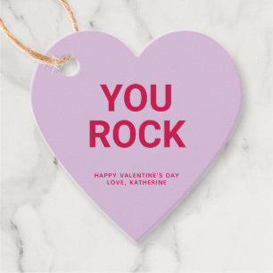Étiquettes Cadeau Vous avez le coeur violet amusant mignon Saint Val
