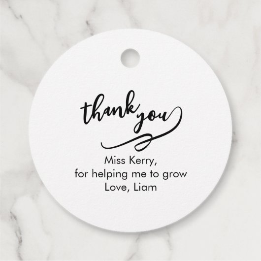 Étiquettes Cadeau Vous avez rendu cette saison plus lumineuse (Dos)