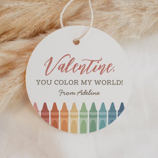 Étiquettes Cadeau Vous Courez Mon Monde Crayon Enfants Valentines Jo