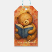 Étiquettes-cadeau Vous êtes aimé - Balise de lecture de l'ours (Devant)