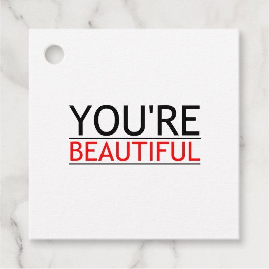 ÉTIQUETTES CADEAU VOUS ÊTES BELLE (Devant)