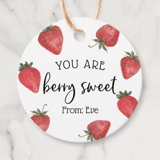 Étiquettes Cadeau Vous êtes Berry Sweet Valentine (Devant)