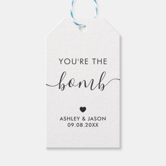 Étiquettes-cadeau Vous êtes la bombe, la bombe au chocolat chaud ou (Devant)