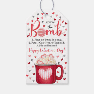 Étiquettes-cadeau Vous êtes la Bombe Valentine's Day Hot Cocoa Bomb