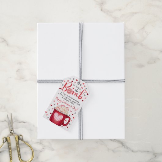 Étiquettes-cadeau Vous êtes la Bombe Valentine's Day Hot Cocoa Bomb (Avec de la ficelle)