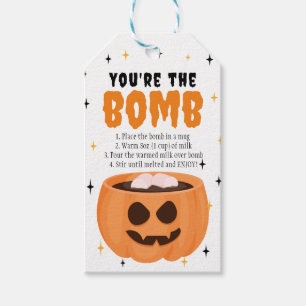 Étiquettes-cadeau Vous êtes le Tag de la bombe, Tag de bombe de caca