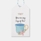 Étiquettes-cadeau Vous êtes My Cup of Tea Blue and Pink (Devant)