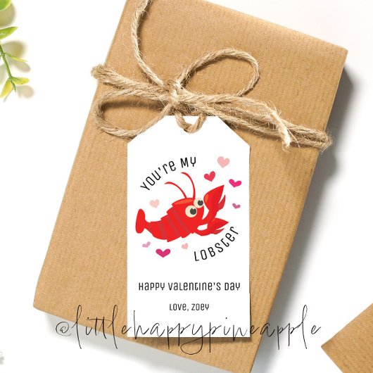 Étiquettes-cadeau Vous êtes My Lobster Valentine