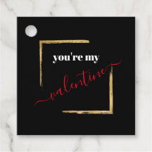 Vous êtes My Valentine Custom Black Typography