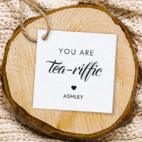 Vous Êtes Tea-Riffing, Tea-Gift Tag, Kraft