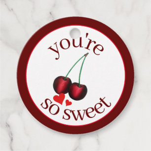 Étiquettes Cadeau Vous êtes tellement mûr Rouge cerise mûre Fruit