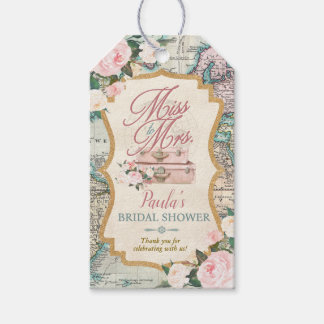 Étiquettes-cadeau Voyage de MISS à MRS Enterrement de Vie de Jeune F