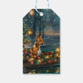 Étiquettes-cadeau Voyage de Noël de Basenji (Dos)
