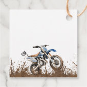 Étiquettes Cadeau VTT bleu modifiable Vélo d'anniversaire Cercle d'a (Dos)