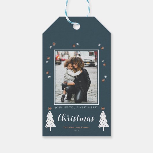 Étiquettes-cadeau Warm Wings Green Christmas tag (Devant)