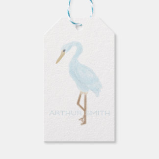 Étiquettes-cadeau Watercolor Blue Crane