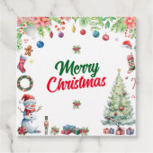 Étiquettes Cadeau Watercolor Christmas Holiday (Devant)