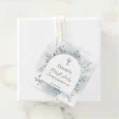 Étiquettes Cadeau watercolor foliage First Communion (En situation)