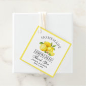 Étiquettes Cadeau Watercolor Lemons Limoncello Merci Carré (En situation)