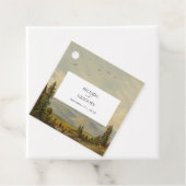 Étiquettes Cadeau Watercolor Pine Tree Forest Mounts Mariage (En situation)