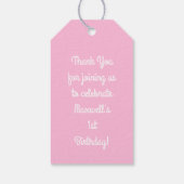 Étiquettes-cadeau Watermelon Cute 1er anniversaire Merci (Dos)