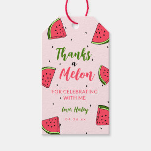 Étiquettes-cadeau Watermelon Cute One in a Melon 1st Baby Birthday